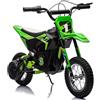 Mondial Toys Moto Elettrica per Bambini 24V Motore 250W Motocicletta Elettrica Ruote Gonfiabili Freno a Disco Sedile in Pelle Velocità fino a 22 km/h Mini Moto Cross Elettrica Portata 63 Kg (Verde)