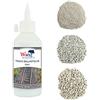 WWS War World Scenics War World Scenics Kit 3 x Pietrischi Misti & Colla per Massicciata Ferroviaria - Grigio Chiaro