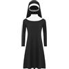 Yihuimin Costume Cosplay Bambina Abiti Liturgici Il Carnevale Halloween E Natale Idonei Unetà Compresa Tra I E I Anni Nero 7-8 anni