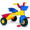 INJUSA - Triciclo per bambini Baby Trico MAX, per bambini da 1 a 3 anni, multicolore, con pedali, cestino anteriore e posteriore portaoggetti…