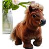 Generico Cavallo robot - bambola in movimento elettronico, robot coccoloso per bambini, giocattolo sensibile al touch | Smart Motion Horse Robot Plush, intelligenza artificiale in sella, adorabile creatur