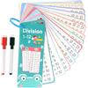 Krmoau Additionssottraktions - Flash Card Math - Moltiplicationseradung sottrazione, Dock - Cancellazione bifacciale carte educative con foro, bambini interattivi