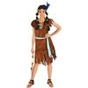 dressforfun Costume da Donna - Indiana Phoenix | Splendido abito in stile indiano | Bella applicazione sullo scollo | incl. Cintura da Allacciare in Vita - Taglie Varie