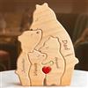 Smile lab Puzzle Personalizzato in Legno Famiglia Festa Della Mamma Idee Regalo Puzzle con Nomi Regalo Donna Uomo Compleanno Natale Anniversario Decorazioni Casa (Genitore single)