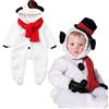 HEONSATI Completo Natalizio Neonato Tutine Neve Natalizie 0-18 Mesi Pagliaccetto Baby Natalizio Costumi Di Capodanno 3-24 Mesi Vestito Di Natale Snowman a Maniche Lunghe Costume Neonato Da Neve Natale