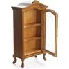 Odoria 1/12 Miniatura Vetrina Accessori Casa delle Bambole, Marrone