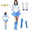 MANMICOS Costume da marinaio Mercury per cosplay, costume da marinaio Ami per Halloween, con parrucca (S) blu