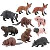 HoveeLuty 10 Pezzi di Giocattoli Animali, Figure di Animali realistiche, tra Cui Tasso, Castoro, Formichiere, ghiottone, Giocattoli educativi per l'apprendimento, Set Regalo di Compleanno, Anima