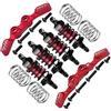 GPM Aluminium Front & Rear Shock Towers + Front (53mm) + Rear (50mm) Oil Filled Dampers for 1/10 Traxxas GT 4-Tec 2.0 83056-4 / 4-Tec 3.0 93054-4 - 28Pc Set Red