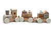 Mainely Personalizzabile treno impilabile in legno Nougat - gioco educativo & motricità fine - per bambini 18+ mesi - personalizzato con nome e data - Label Label