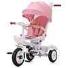 Chipolino Triciclo Futuro 2 in 1 pieghevole, portabicchieri, musica, luce, colorazione:rosa