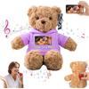 MeterBear Orso di Peluche Personalizzato con Registratore Vocale Personalizzato Teddy Bear, Orsacchiotto Peluche come Regalo Personalizzati per Donne Uomini a San Valentino, Regali Anniversario (26cm)