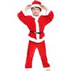 Nlaayong Vestito Babbo Natale Bambino Costume Babbo Natale per Ragazzi 4Pcs Christmas Santa Set for Unisex Kids