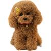 HOMEXYLYL Peluche barboncino, animale di pezza realistico for cani soffici simpatico cucciolo realistico for decorazioni for la casa e regali di compleanno for ragazze(Brown,30cm/11.8in)