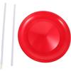 WEKAMOS Piatto da Giocoleria Rotante Rosso in Plastica per Principianti Adulti | Bastoncino Incluso, Adatto a Spettacoli di Scena e Numeri Circensi, Facile da Apprendere