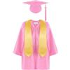 Generico Set Toga e Tocco per Bambini 2-12 Anni Costume da Laureato con Stola Toga Accademica Cappello Tocco e Nappa 2026 Abito Diploma per Asilo Scuola Materna e Primaria Kit Completo Graduazione 4 Pezzi