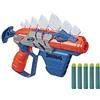 NERF DinoSquad Stegosmash Dart Blaster, 4-Dart Storage, Pull-Back Priming Handle, 5 Official Darts, Dinosaur Design, Stegosaurus Spikes