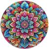 OJASDBDJE Mandala Flower 1000 Pezzi Puzzles Forma Rotonda Puzzle Per Lei O Lui Giochi Da Tavolo Arte Ecofriendly 1000pcs (67.5x67.5cm)