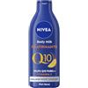 NIVEA Q10 Body Milk Rassodante (1 x 250 ml), Crema Idratante Corpo 72h per Pelle Secca, Crema Rassodante Corpo con Collagen Boost Complex, Vitamina C e Q10 Puro