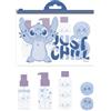 CERDÁ LIFE'S LITTLE MOMENTS Stitch - Set per la cura personale da viaggio con adesivi e borsa riutilizzabile | Accessori Disney funzionali per ragazze e ragazzi
