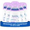 Narta - Deodorante da donna a sfera - Anti-traspirante Biotic Efficienza Anti-Odori 48h Ipoalergenico Senza alcool - confezione da 6 x 50 ml