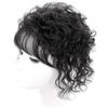 Eree Hair 16 x 18 cm base superiore in seta corta ricci capelli umani topper con frangia per donne che coprono i capelli diradati, toupet da donna clip in Wave topper per parrucchino estensioni nero