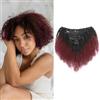 Dsoar 12 Pollici Afro Ricci Clip In Estensione dei Capelli 8pcs/set con 18 Clip 8A Capelli Umani Vergini 120 Grammi/Set(T1B-99J#)
