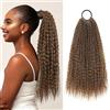 LesafeV Extension a coda di cavallo afro riccia, 50 cm, per donne di colore, soffici, coda di cavallo finta, con fascia elastica, capelli sintetici lunghi (6#)