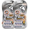 BIC Flex5 Hybrid - Kit di rasoi da uomo, 2 manici e 8 ricariche