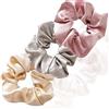 CCYXFB 3 Pezzi Scrunchies Per Capelli Seta Elastico Capelli Elastico In Scrunchies Donna Elastici Capelli Bambina Morbidi Elegante Accessorio Accessori Per Capelli-Tricolore C-1 Count (Pack of 3)
