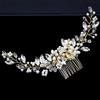 Generic Pettine per capelli con perle, pettini per capelli da sposa, accessori per capelli da sposa per donne e ragazze (oro)