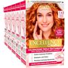 L'Oreal Paris L'Oréal Paris Excellence Creme Colorazione Triplo Trattamento 7.43 Biondo Ramato Dorato Lunga Durata 100% Copertura Capelli Bianchi Formula con Acido Ialuronico - 5 Tinte