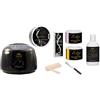 JaDy - Kit Ceretta Professionale | Scaldacera 400ml Titanio e Miele | Strisce 100m | Olio Dopocera Argan | Adatto a Tutti i Tipi di Pelle | Spatole Incluse, 1 unità