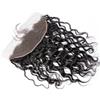 Larafona 100% Vero Umani Capelli Lace Frontal Ricci Brazilian Virgin Remy Hair Nero 1B Pre Plucked Parrucchini 13x4 10inch/25cm