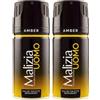 Malizia Uomo Profumo d'Intesa Deodorante Spray 150 ml - Eau de Toilette Maschile, Fragranza Intensa e Duratura, Freschezza per Tutto il Giorno (Amber 2 Unità)