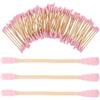 MAGICLULU 1000 Cotton Fioc Rosa in Legno a Doppia Estremità Punte a Spirale Applicatori per Trucco e Pulizia Cosmetici Bastoncini Lunghi per Cura Orecchie e Routine Bellezza