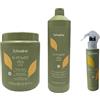 Echos KI POWER VEG Kit di prodotti per capelli - Shampoo e balsamo - Kiwi - Privo di siliconi - Riparazione per capelli danneggiati - 1000 ml shampoo + 200 ml balsamo + 1000 ml crema ricostituente