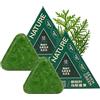 Sovtay Nature Triangle Shampoo Bar, Nature Seven Green Soap Shampoo Bar, Usman Grass 𝐒hampoo 𝐁ar, Natural Herbal Hair Care, Calming & Strengthens Hair (2PCS)