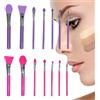 Generic Applicatore Di Trucco In Silicone, Trucco Da,Applicatori Di Ombretti Set Di 14 - Kit Di Applicazione Pennello Ombretto Per Il Trucco Crema E La