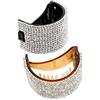 barenx 2 fermagli per capelli in plastica e strass, con glitter ovale dentato