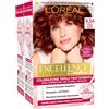 L'Oreal Paris L'Oréal Paris Tinta Permanente Excellence Creme 6.54 Biondo Scuro Mogano Ramato Colorazione Triplo Trattamento con Acido Ialuronico Copre 100% dei Capelli Bianchi - 2 Tinte