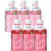 Mogu Mogu Bevanda al succo di litchi e fragola con gelatina Nata de Coco, 320 ml (confezione da 6), bevanda rinfrescante tropicale thailandese da sorseggiare e masticare