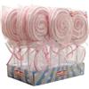 Zeus Party Confezione completa da 12 Maxi Roller Lecca Marshmallow Bianco e Rosa 80 Grammi -Casa del Dolce-