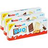 CAIYA Ferrero Special - Kinder Duo Biscotto Ricoperto di Cioccolato a Latte e Bianco [3 Confezioni da 150 g] - Novita 2022