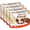 CAIYA 4X Ferrero Kinder Cereali Tavoletta di Cereali Ricoperta di Cioccolato al Latte 9 Monoporzioni 211,5g [4 Confezioni]