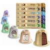 La Natura LIFESTYLE Set di 60 capsule di caffè compatibili con Nespresso - La Natura Lifestyle - compostabili industriali