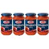 Italy Shop Service BARILLA Salsa Arrabbiata al Pomodoro e Peperoncino, Set di 4 Barattoli, 400g per Barattolo, + portachiavi italy shop service