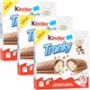 CAIYA Ferrero Kinder Tronky Wafer al Cacao Ripieno Cremoso al Latte con Pezzi di Biscotto 90g - Novità [3 Pezzi]