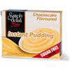 Simply Delish, Sugar Free Instant Pudding - Gluten Free, Vegan Sweet, Cheesecake Flavour - Pack of 6, Low Fat Pudding