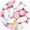 EinsSein Confetti di Mandorla Matrimonio Gracile bianco e rosa chiaro 1kg | 300 pezzzo Confettata per Comunione Battesimo Cresima Nascita e Laurea | Decorazioni Bomboniere per Bimba Cuoricini